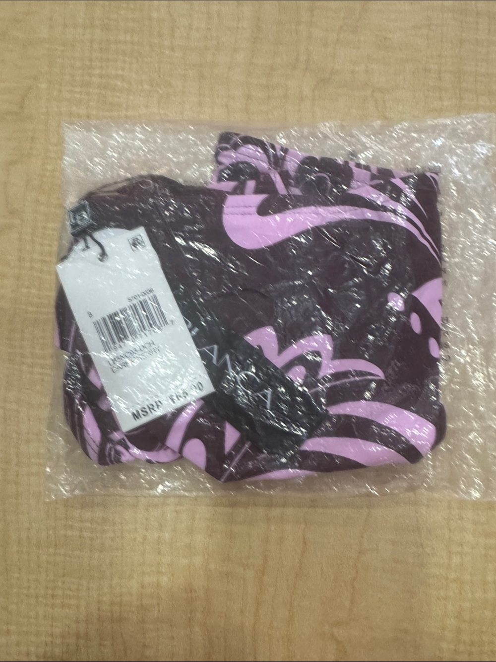 La Blanca Black and Light Purple Floral Athletic Shorts